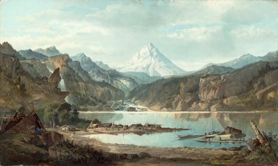 Paesaggio Montano con Indiani, 1870-75 da John Mix Stanley