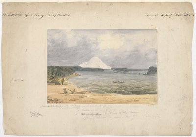 Puget Sound e Monte Rainier da Whitby da John Mix Stanley