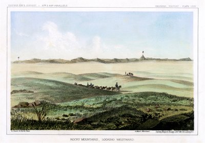 Le Montagne Rocciose, guardando verso ovest, USA, 1856 da John Mix Stanley