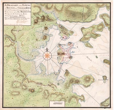 Mappa di Boston di Montresor da John Montresor