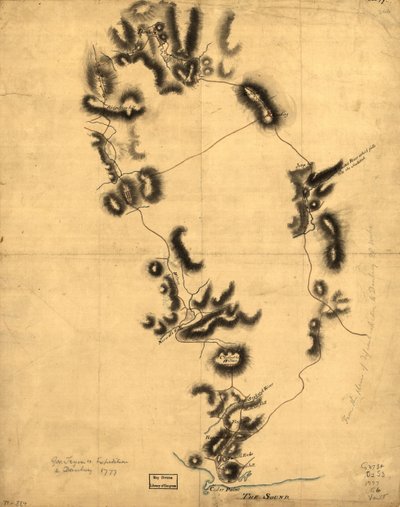 Spedizione del governatore Tryon a Danbury, 1777. LOC gm71000884 da John Montresor