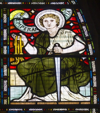 Abbazia di Paisley, Cottire & Co, attribuito a John Moyr Smith, Temperanza, 1873 da John Moyr attr.to Smith