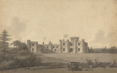 Progetto per il castello di Knepp, Sussex: prospettiva da John Nash