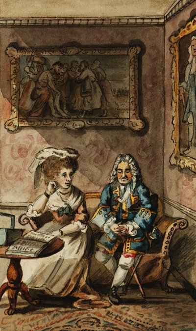 Una serie di dodici illustrazioni per Tristram Shandy da John Nixon