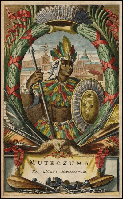 Muteczuma Rex ultimis Mexicanorum, 1671 da John Ogilby