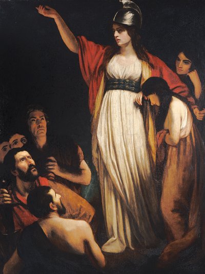 Boadicea che arringa i Britanni da John Opie