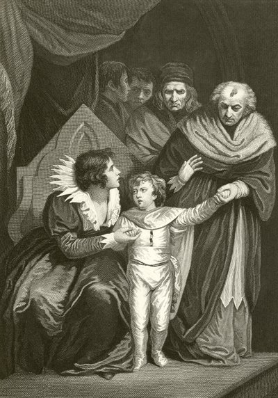 Elizabeth Woodville che consegna suo figlio da John Opie