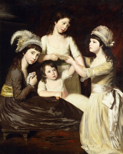 Ritratto di gruppo di Mary, Charlotte, Caroline ed Eliza, figlie di Christopher e Anne Gullett da John Opie
