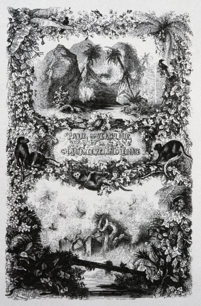 Paolo e Virginia, c.1860-1870 (incisione) da John Orrin Smith