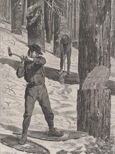 Taglio del legname in inverno Every Saturday, Vol. II, New Series, 28 gennaio 1871 da John Parker Davis