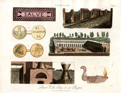 Manufatti ed edifici antichi a Pompei da John Pass