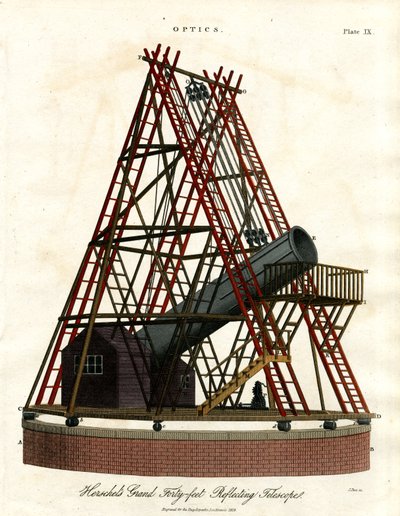 Il grande telescopio riflettente da quaranta piedi di Herschel da John Pass