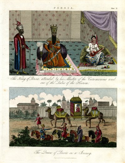 Scene dalla Persia - Vita di corte e processione reale da John Pass