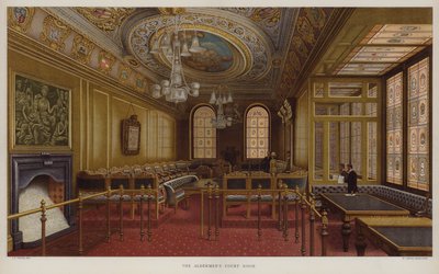 La sala del tribunale degli Aldermen. Guildhall, Città di Londra da John Phillipp Emslie