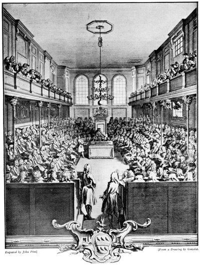 La Camera dei Comuni, 1742, c1920 da John Pine