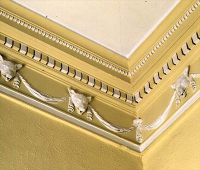 Fregio neoclassico dalla sala da pranzo, Belle Isle, Windermere, 1774 da John Plaw
