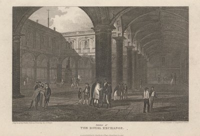 Il cortile della Royal Exchange da John Preston Neale