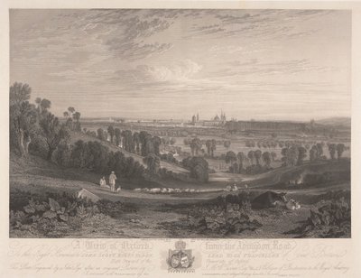 Una vista di Oxford dalla strada di Abingdon da John Pye