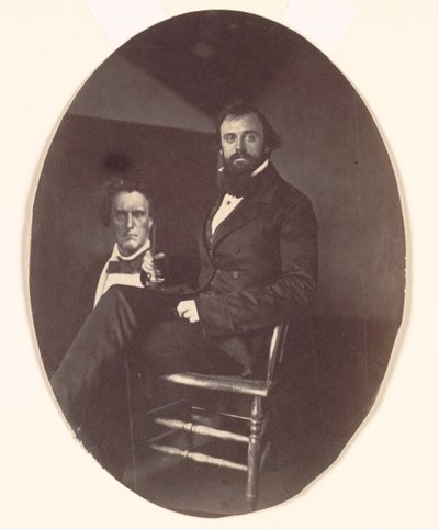 John R. Johnston con dipinto da John R. Johnston