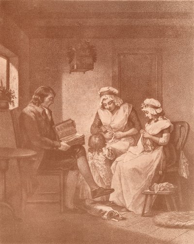 Felicità domestica, Laetitia con i suoi genitori, 1789 da John Raphael Smith