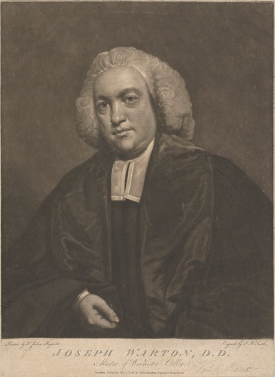 Joseph Warton, maestro del Winchester College da John Raphael Smith