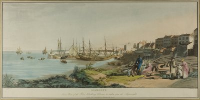 Margate, vista interna del molo, stanze da bagno, e presa dai costruttori di navi da John Raphael Smith
