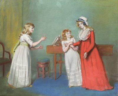 Mrs. Henderson, Mrs. Kendall e Mrs. Thompson, figlie di Thomas Rowsby, Crome Hall, Malton, Yorkshire da John Raphael Smith