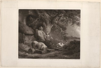 Contadino e maiali da John Raphael Smith