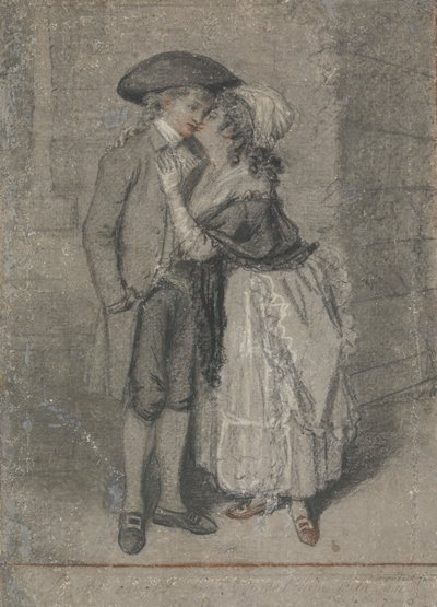 Così lo prese e lo baciò (Proverbi, Capitolo VII, Versetto 13) da John Raphael Smith