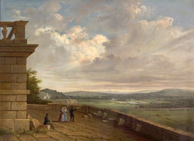 Vista dalla terrazza del castello di Nottingham verso est, c.1845 da John Rawson Walker