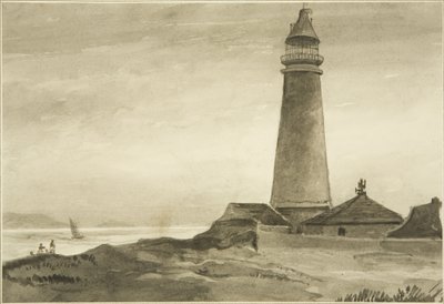 Il Faro di Flat Holm da John Reverend Eden