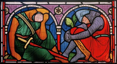 Denstone, All Saints, Clayton & Bell, John Richard Clayton, Cavalieri dormienti, La Resurrezione da John Richard Clayton