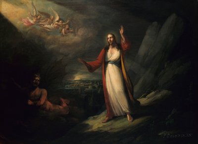 Cristo tentato dal diavolo, 1818 da John Ritto Penniman