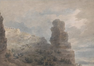 Una vista dalla locanda di Terracina da John Robert Cozens
