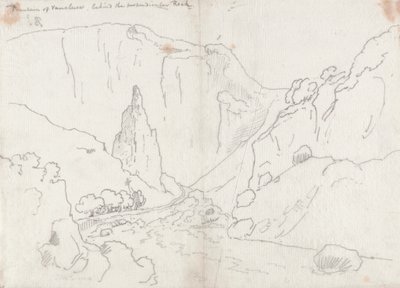 Fontana di Vaucluse, dietro la Roccia Perpendicolare da John Robert Cozens