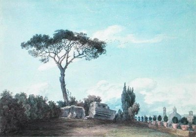 Nei giardini del Palazzo Colonna, Roma da John Robert Cozens