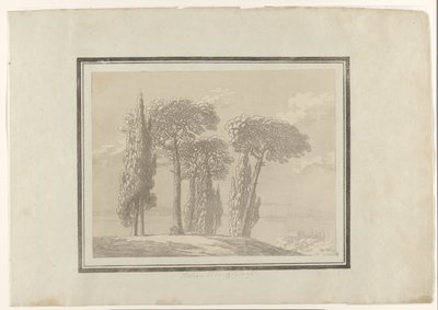 Pino e cipresso italiani da John Robert Cozens