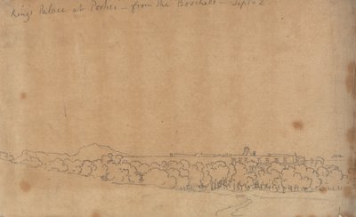 Palazzo del Re a Portici dal Boschetto, 2 settembre da John Robert Cozens
