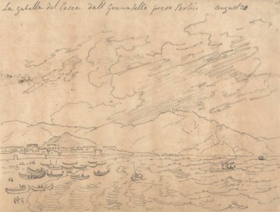 La Gabella del Pesce dall Granabello Preso Portici, 20 agosto da John Robert Cozens