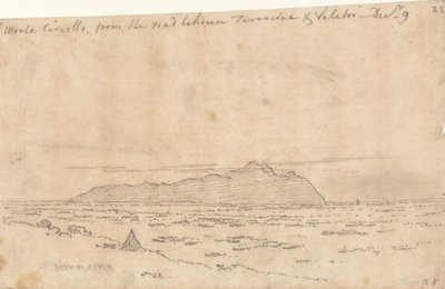 Il Monte Circeo dalla strada tra Terracina e Velletri da John Robert Cozens