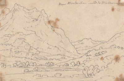 Vicino a Montmilian, Strada per Malterverne da John Robert Cozens