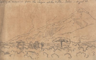 Parte del Vesuvio dalla Loggia della Villa, Portici, 22 agosto da John Robert Cozens