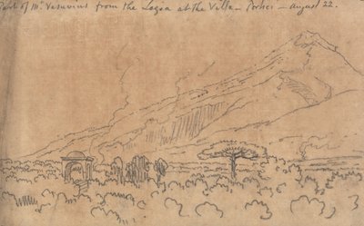 Parte del Vesuvio dalla Loggia della Villa, Portici, 22 agosto da John Robert Cozens