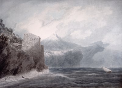 Il Castello di Salerno, vicino a Cetara da John Robert Cozens