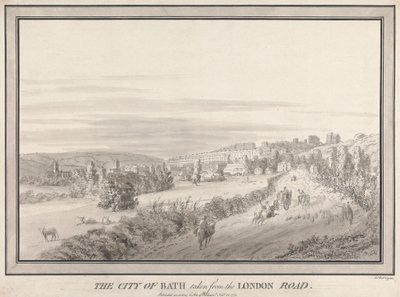 La Città di Bath vista dalla Strada di Londra da John Robert Cozens