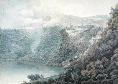 Il lago e la città di Nemi da John Robert Cozens