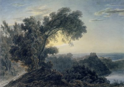 Il Lago di Albano e il Castello Gandolfo da John Robert Cozens