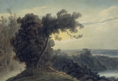 Il Lago di Albano e il Castello Gandolfo da John Robert Cozens
