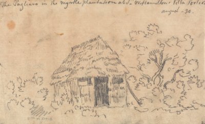 Il Pagliaro nella piantagione di mirto alla villa di Sir William Hamilton, Portici da John Robert Cozens