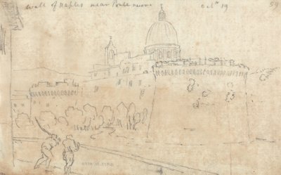 Il Muro di Napoli presso Ponte Nuovo da John Robert Cozens